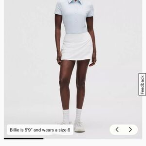 lululemon athletica White A-Line Skirt